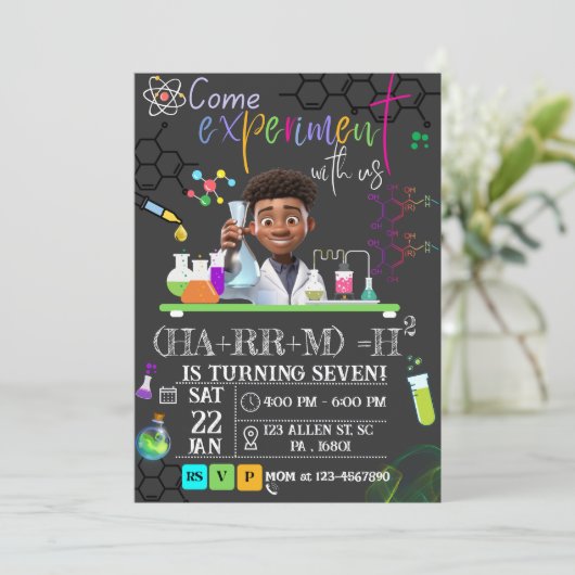 不機嫌科学・科学実験少年誕生会 招待状 (スタンド正面)
