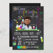 不機嫌科学・科学実験少年誕生会 招待状 (正面/裏面)