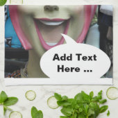 不機嫌笑うマネキン~アンカニーバレーガール キッチンタオル (折り畳み)