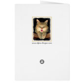 不機嫌絵画猫の可愛いオリジナル猫アート (裏面)