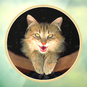 不機嫌絵画猫の可愛いオリジナル猫アート ウィンドウサイン (シート3)