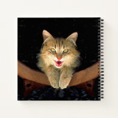 不機嫌絵画猫の可愛いオリジナル猫アート ノートブック (裏面)