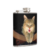 不機嫌絵画猫の可愛いオリジナル猫アート フラスク (右)