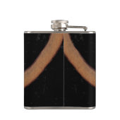 不機嫌絵画猫の可愛いオリジナル猫アート フラスク (裏面)