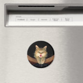 不機嫌絵画猫の可愛いオリジナル猫アート マグネット (インサイチュ (食洗機))