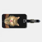 不機嫌絵画猫の可愛いオリジナル猫アート ラゲッジタグ (裏面横)