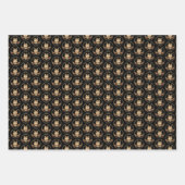 不機嫌絵画猫の可愛いオリジナル猫アート ラッピングペーパーシート (正面3)