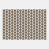 不機嫌絵画猫の可愛いオリジナル猫アート ラッピングペーパーシート (正面2)