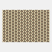 不機嫌絵画猫の可愛いオリジナル猫アート ラッピングペーパーシート (正面)