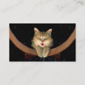 不機嫌絵画猫の可愛いオリジナル猫アート 名刺 (裏面)