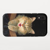 不機嫌絵画猫の可愛いオリジナル猫アート Case-Mate iPhoneケース (裏面(横))