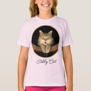 不機嫌絵画猫の可愛いオリジナル猫芸術Tシャツ Tシャツ