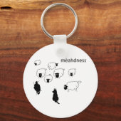 不機嫌羊の手置き群の黒い羊 キーホルダー (正面)