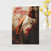 不機嫌肉屋ハロウィーン カード (黄色い花)