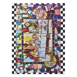 不機嫌茶パーティーモザイク テーブルクロス