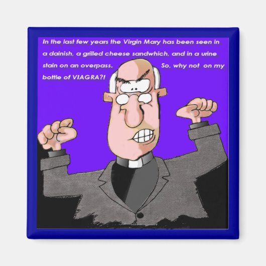 不機嫌説教者とバイアグラ マグネット (正面)