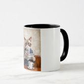 不機嫌読なオフィスキャット マグカップ (正面右)