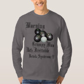 不機嫌警告な芝生鉢の男が怒りっぽい鉢を持っていた Tシャツ (正面)