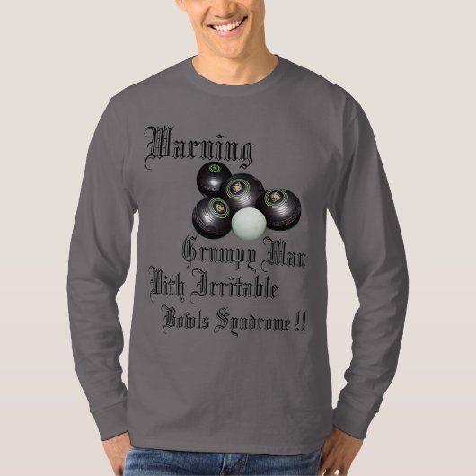 不機嫌警告な芝生鉢の男が怒りっぽい鉢を持っていた Tシャツ (正面)