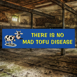 不機嫌豆腐病がないビーガン バンパーステッカー