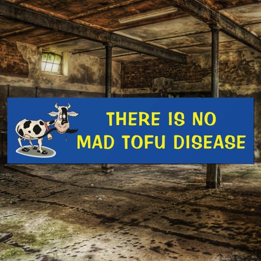 不機嫌豆腐病がないビーガン バンパーステッカー