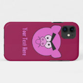 不機嫌豚カスタムiPhoneケース Case-Mate iPhoneケース (裏面(横))