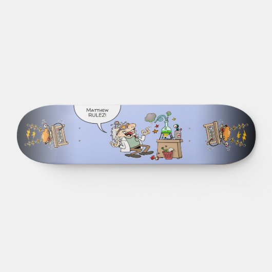 不機嫌風船付きのカスタム文字科学者 スケートボード (横)