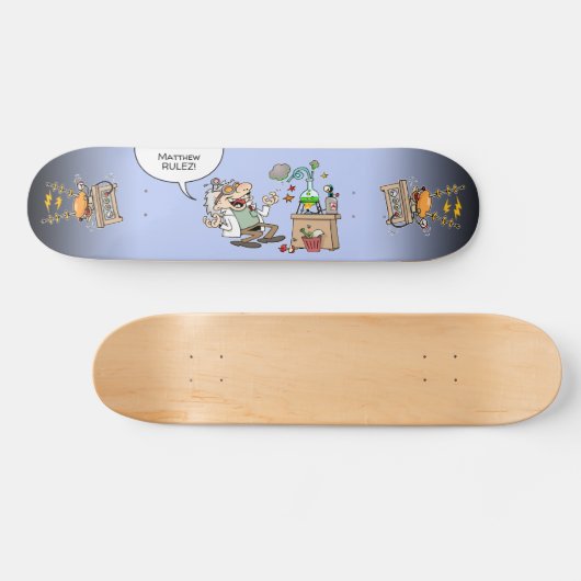 不機嫌風船付きのカスタム文字科学者 スケートボード (横)