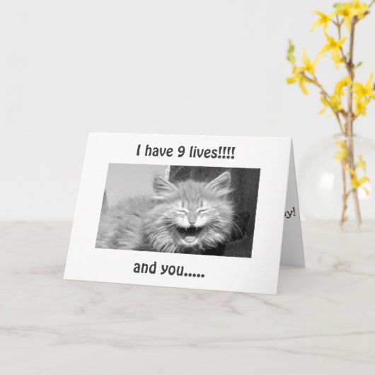 不機嫌・キャッ楽しむトがYOUR OVER THE HILL誕生日 カード (黄色い花)