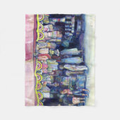 不機嫌·マン·オン·マーケット·アンド·メイン(シンガポール) フリースブランケット (正面)