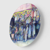 不機嫌·マン·オン·マーケット·アンド·メイン(シンガポール) ラージ壁時計 (傾斜)