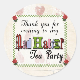 不機嫌Hatter Thank You Sticker ラウンドシール
