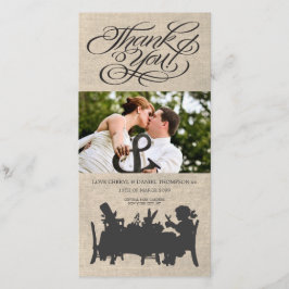 不機嫌Hatters Teaパーティー結婚's Thank You Photo Card サンキューカード