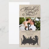 不機嫌Hatters Teaパーティー結婚's Thank You Photo Card サンキューカード (正面/裏面)