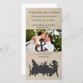 不機嫌Hatters Teaパーティー結婚's Thank You Photo Card サンキューカード (正面/裏面)