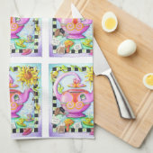 不機嫌TEAパーティー キッチンタオル (四つ折り)