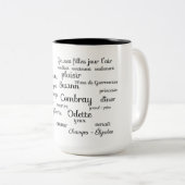 不欲フランスのの語彙 ツートーンマグカップ (正面右)