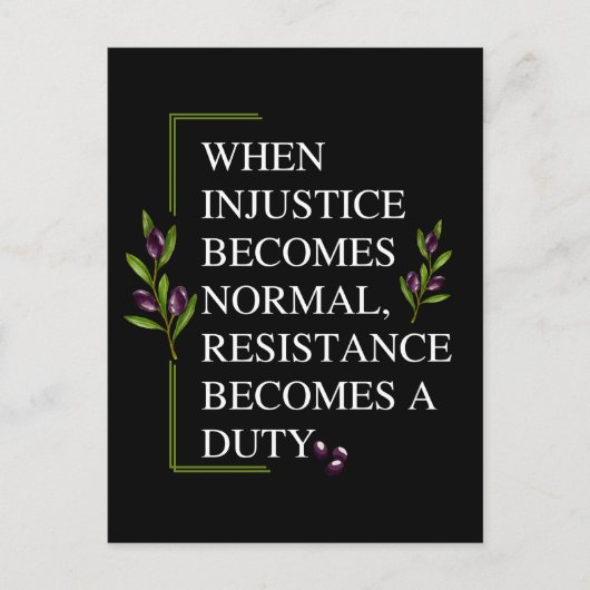 不正が正常になると抵抗が加わる ポストカード (正面)