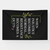 不正が正常になると抵抗が加わる 横断幕 (横)