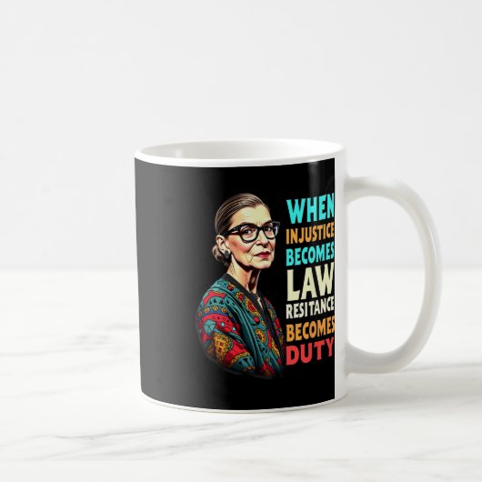 不正が法の抵抗になるとRbg コーヒーマグカップ (右)