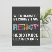 不正が法律になると抵抗が加わる 招待状 (スタンド正面)