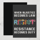 不正が法律になると抵抗が加わる 案内状 (正面/裏面)