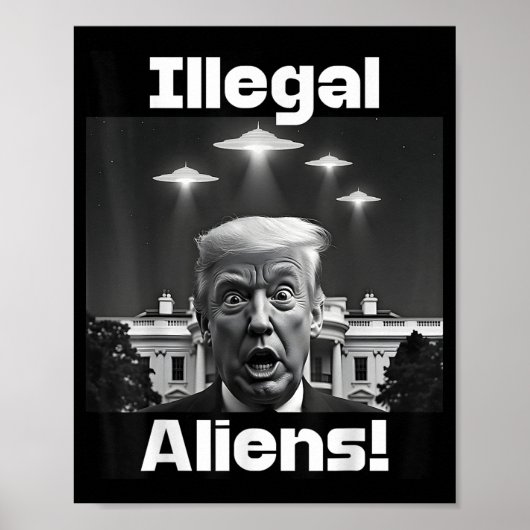 不正なエイリアントランプセルフィー、エイリアンとUfo Invasi ポスター (正面)
