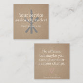 不正なサービス通話カード コーリングカード (正面/裏面)