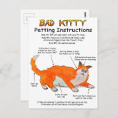 不正な子猫ペッティング命令 ポストカード (正面/裏面)