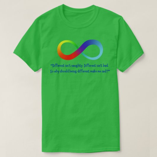 不正な違う虹のインフィニティシンボル Tシャツ (デザイン正面)