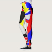 不正な黒の水平レギング レギンス (左)