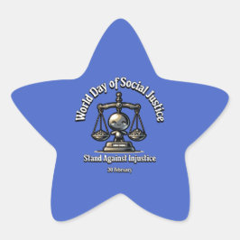 不正に立ち向かう。社会正義の日。 星シール