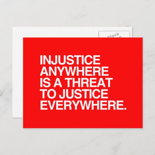 不正はどこでも正義への脅威である – .png ポストカード (正面/裏面)