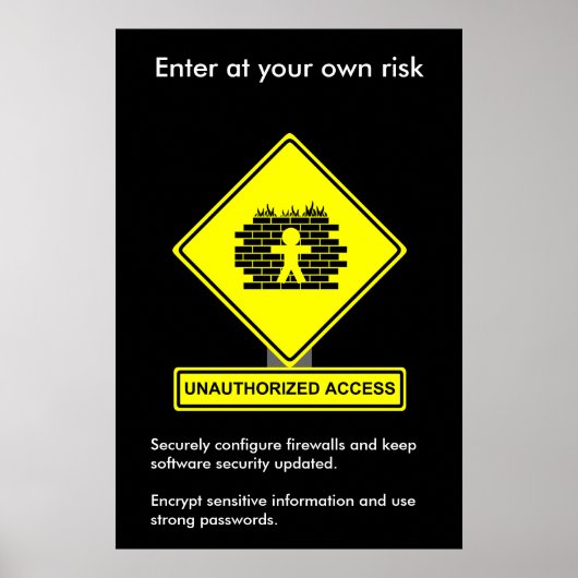 不正アクセスセキュリティ認識度ポスター ポスター (正面)